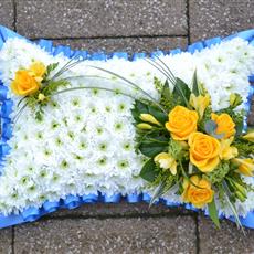Classic Blue and Yellow Pillow