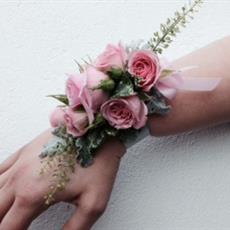 Pink Rose Wrist Corsage 