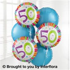 50th Birthday Balloon Bouquet