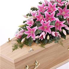 Lily Casket Spray - Pink 