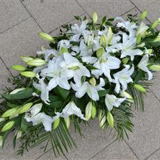 Lily Casket Spray - White 