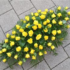 Yellow Rose Casket Spray 