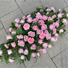 Pink Rose and Carnation Casket Spray