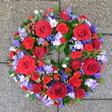 Purple and Red Wreath