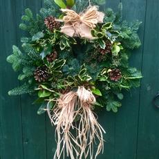 Traditional Christmas Door Wreath