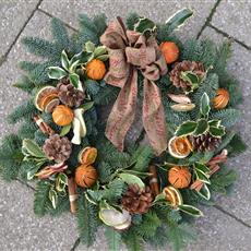Rustic Floral Door Wreath