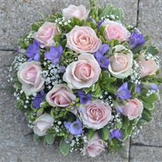 Pink Rose and lilac freesia posy