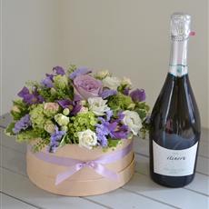 Scented Baby Boy Hatbox with Prosecco