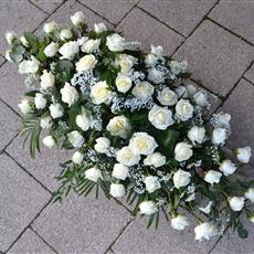 White Rose Casket Spray