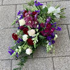Claret, Blue and White Tied Sheaf