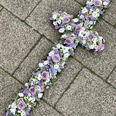 White and Lilac Loose style Cross