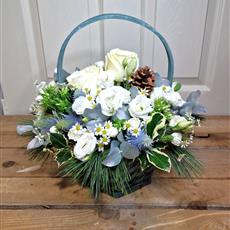 White Christmas Basket