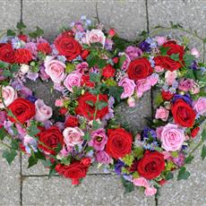 Pink and Red Double Heart